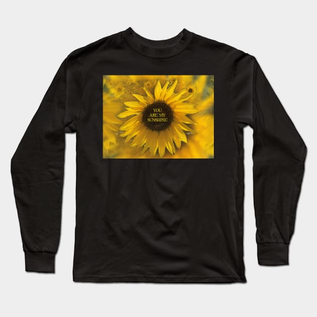 Reiki Sunflowers - Angel Reiki - You Are My sunshine Long Sleeve T-Shirt by BenitaJayne